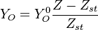 
Y_O=Y_O^0 \frac{Z-Z_{st}}{Z_{st}}
