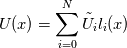 U(x)= \sum_{i=0}^N \tilde{U}_i l_{i}(x)