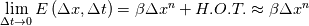 \lim_{\Delta t \to 0} E \left(\Delta x, \Delta t\right) = \beta \Delta x^n + H.O.T. \approx \beta \Delta x^n