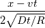 \frac{x-vt}{2\sqrt{Dt/R}}