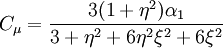 
C_\mu = \frac{3(1+\eta^2)\alpha_1}{3+\eta^2+6\eta^2\xi^2+6\xi^2}
